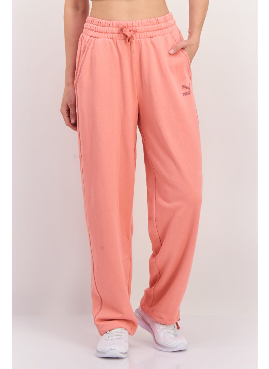 PUMA Women Regular Fit Brand Logo Outdoor Sweatpants, Coral  - Image 1