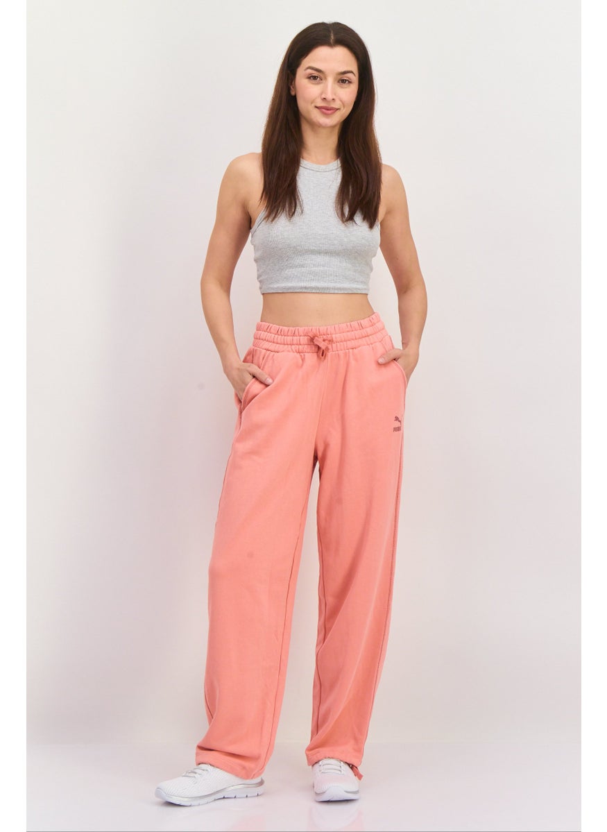 PUMA Women Regular Fit Brand Logo Outdoor Sweatpants, Coral  - Image 4