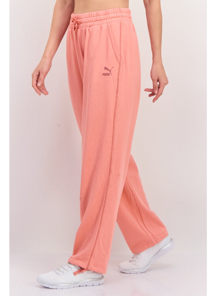 PUMA Women Regular Fit Brand Logo Outdoor Sweatpants, Coral  - Image 3