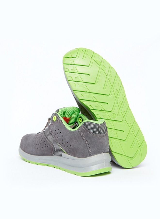 جلاديتور حذاء سلامة رجالي غلادياتور 6035 برباط رمادي/أخضر EX SBP بمقدمة ونعل فولاذي منخفض الكاحل - Image 3