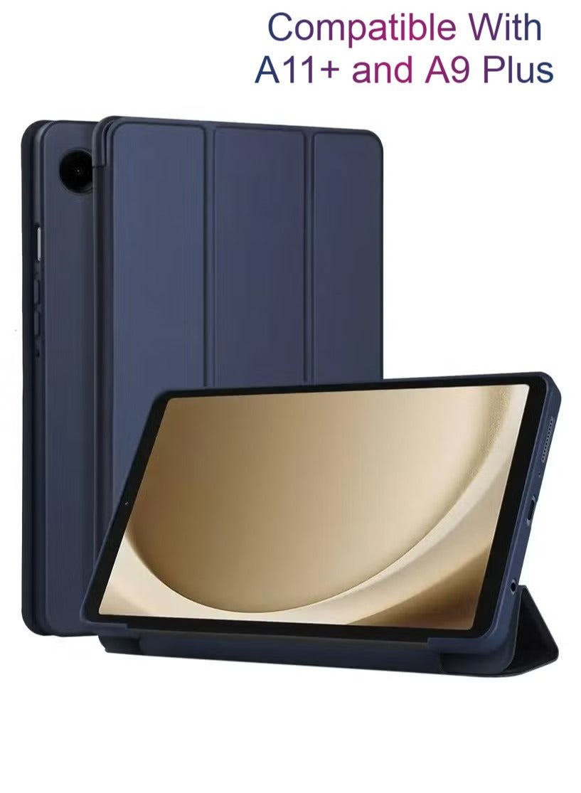 HEXABEX Samsung Tab A11+/A9+ 11" Case Cover, Protective Smart Flip Case/Cover for Samsung Galaxy Tab A11 Plus/A9 Plus X230/X236/X210/X216 11" Dark Blue