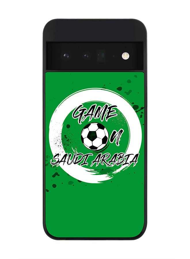 Stylizedd Rugged Black edge case for Google Pixel 6 Pro 5G Slim fit Soft Case Flexible Rubber Edges Anti Drop TPU Gel Thin Cover - Game on Saudi Arabia - Image 1