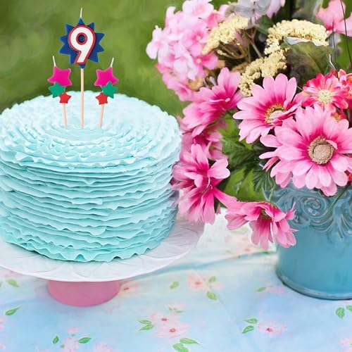amscan #9 Decorative Birthday Candle & Star Candles | Party Supply, (Pack of 3) 5", 7" - Image 3