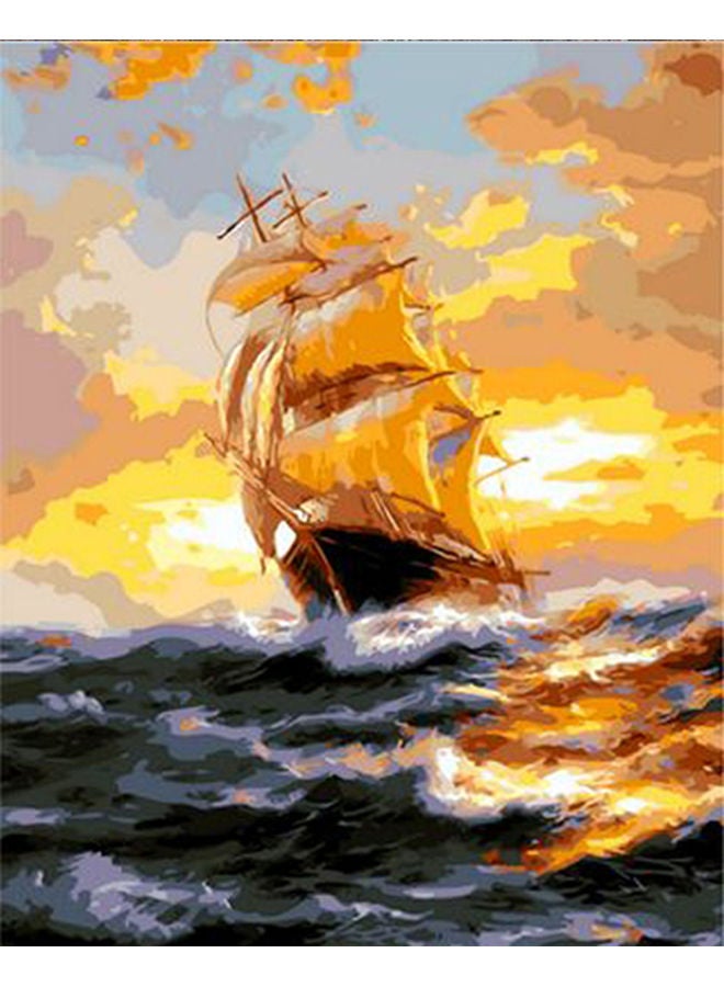 Alyashmac DIY Oil Painting on Canvas Paint by Number Kit Sunset Pattern multicolour 22.00 x 3.00 x 15.00cm - Image 1