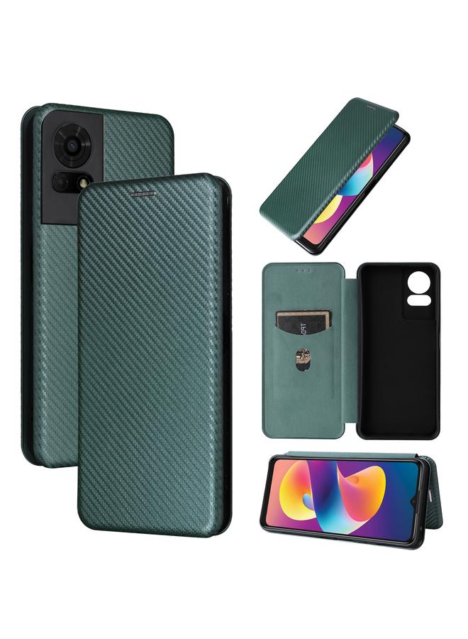 erorex Case For TCL 50 LE 5G Carbon Fiber Texture Flip Leather Phone Case  - Image 1