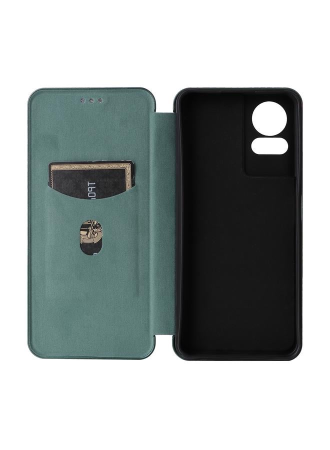 erorex Case For TCL 50 LE 5G Carbon Fiber Texture Flip Leather Phone Case  - Image 4