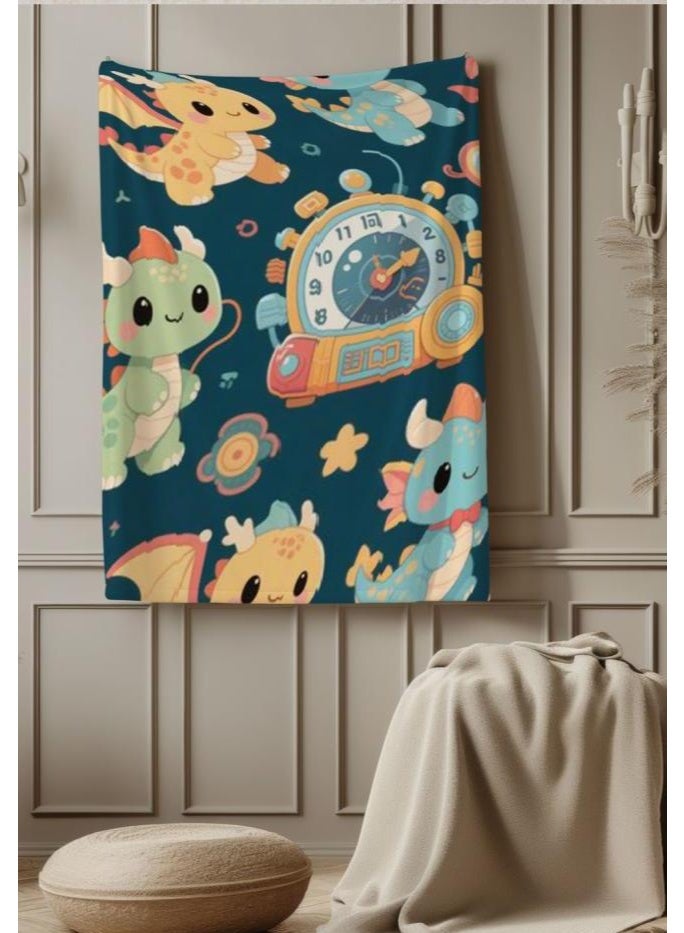 عام بطانية رقيقة من الفانيلا الكرتونية للأطفال والرضع (دافئة ومريحة، ومناسبة للنوم والألعاب) 70 سم * 100 سم