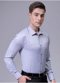 The Indian Garage Co Men Slim Fit Striped Full Sleeves Cutaway Collar Formal Shirt  - Image 4