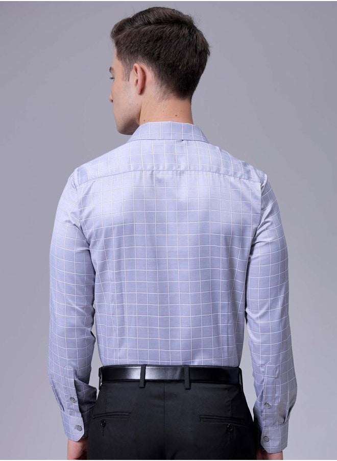 The Indian Garage Co Men Slim Fit Striped Full Sleeves Cutaway Collar Formal Shirt  - Image 2