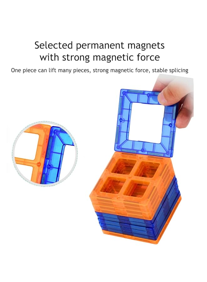 DMG TECH Magnetic Tiles Building Blocks Clear Magnetic 3D Building Blocks Construction Playboards 100Pcs Educational Magnet Toys Ages 3 Years + (100Pcs) - Image 4