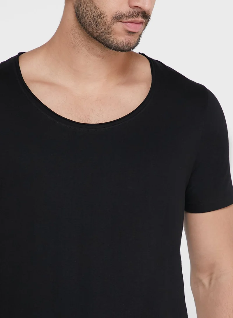 Seventy Five Raw Edge Detail T Shirt