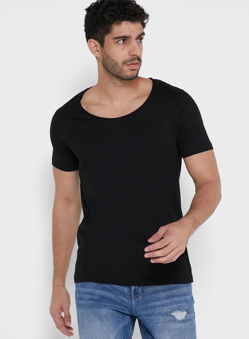 Seventy Five Raw Edge Detail T Shirt