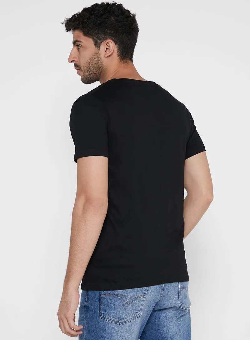 Seventy Five Raw Edge Detail T Shirt