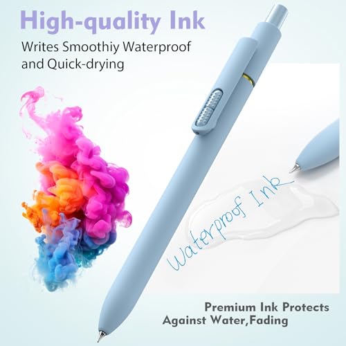 HIACRY 16 Pack Colorful Gel Ink Pens，Quick-Dry 0.7mm Fine Point Fidget Pens for Smooth Writing, Journaling & Drawing, Aesthetic Pens for Women, School & Office Supplies (16 Pcs Vintage＋Morandi Colors) - Image 4