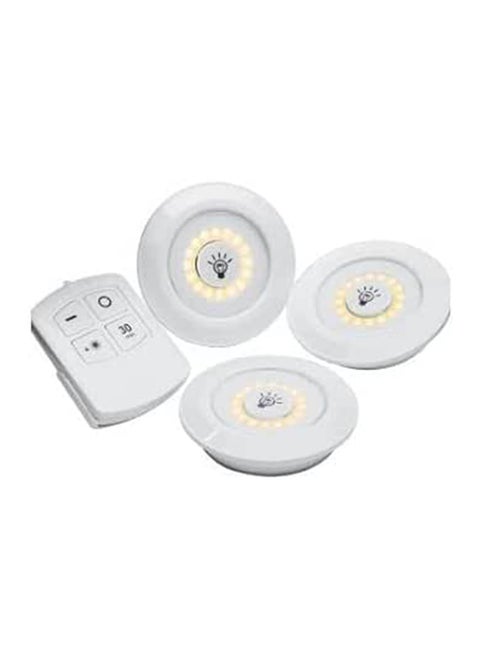 LED Circular Lamp With Battery And Remote Control White