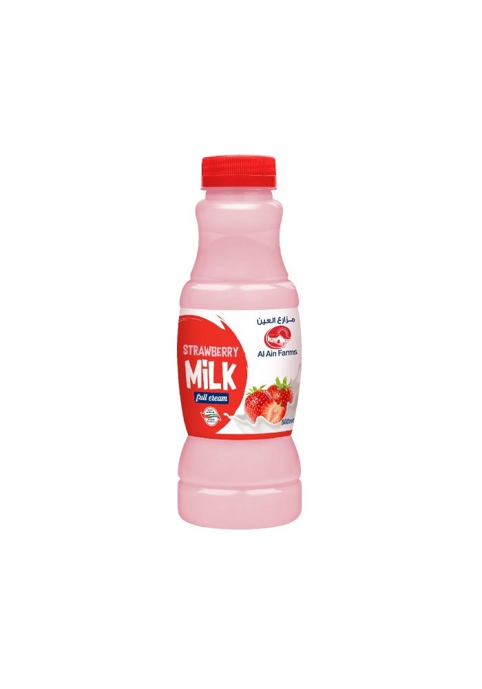 Al Ain Farm Strawberry Milk, 500ml, UAE