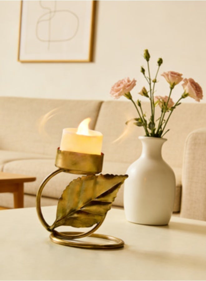 Ecoey Vintage Ginkgo Leaf Iron Candle Holder – Home Decor Atmosphere Candelabra for Bar, B&b, Table Centerpiece, Creative Birthday Gift - Image 2