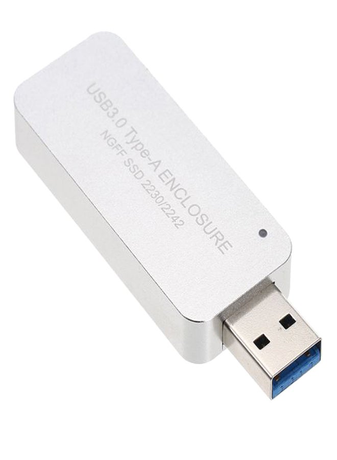 SSD Portable Type-A Enclosure With Screw Driver White/Silver/Green - Image 2