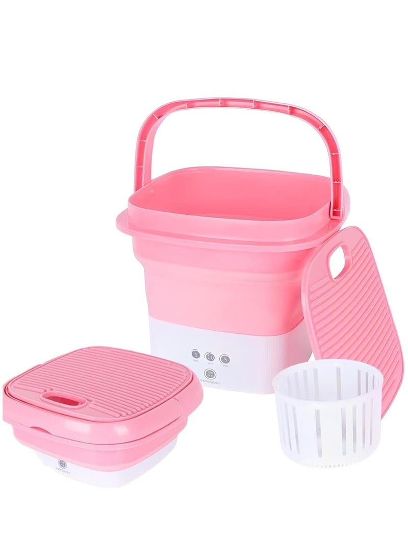 Mini Portable Washing Machine, Fully Automatic Clothes Washing Machine Portable Lightweight Suitable for Apartments, Dormitories, Camping, Travel 8L  - Image 1