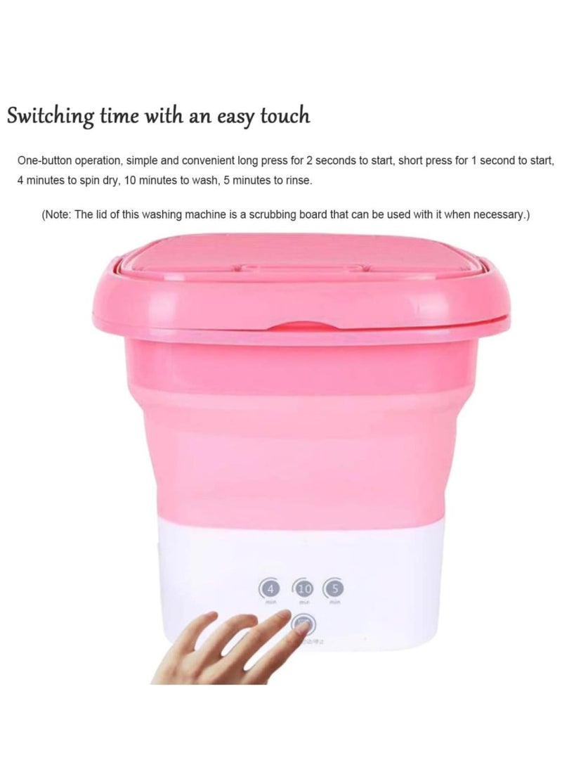 Mini Portable Washing Machine, Fully Automatic Clothes Washing Machine Portable Lightweight Suitable for Apartments, Dormitories, Camping, Travel 8L  - Image 2