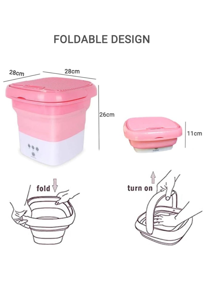 Mini Portable Washing Machine, Fully Automatic Clothes Washing Machine Portable Lightweight Suitable for Apartments, Dormitories, Camping, Travel 8L  - Image 5