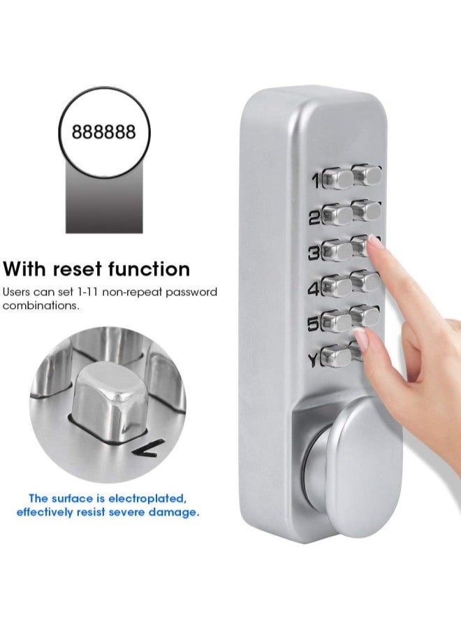 klarako 1‑11 Digitals Mechanical Password Door Lock Set, Zinc Alloy Sliding Swing Password Combination Keyless Entry Door Lock for Home, Office (Need a Door Frame if Installed on Glass Door)  - Image 4