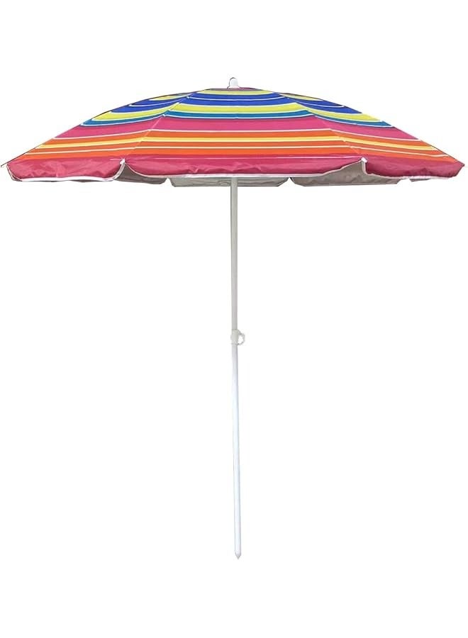 PROMASS Beach Umbrella UV protected 190T Polyester material and Silver Coating, Medium 