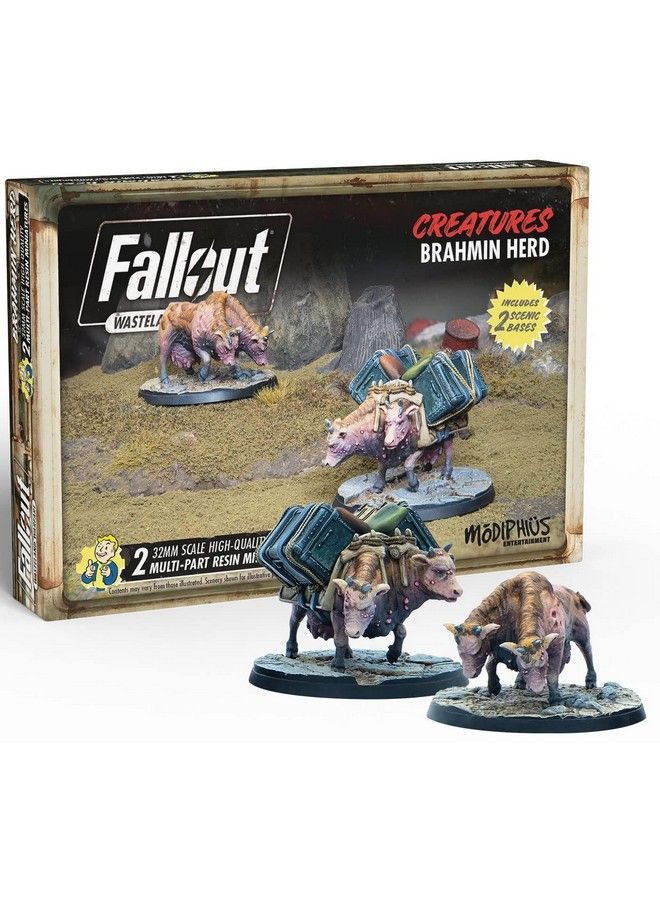 Modiphius Entertainment Fallout: Wasteland Warfare: Creatures Brahmin Herd - Image 1