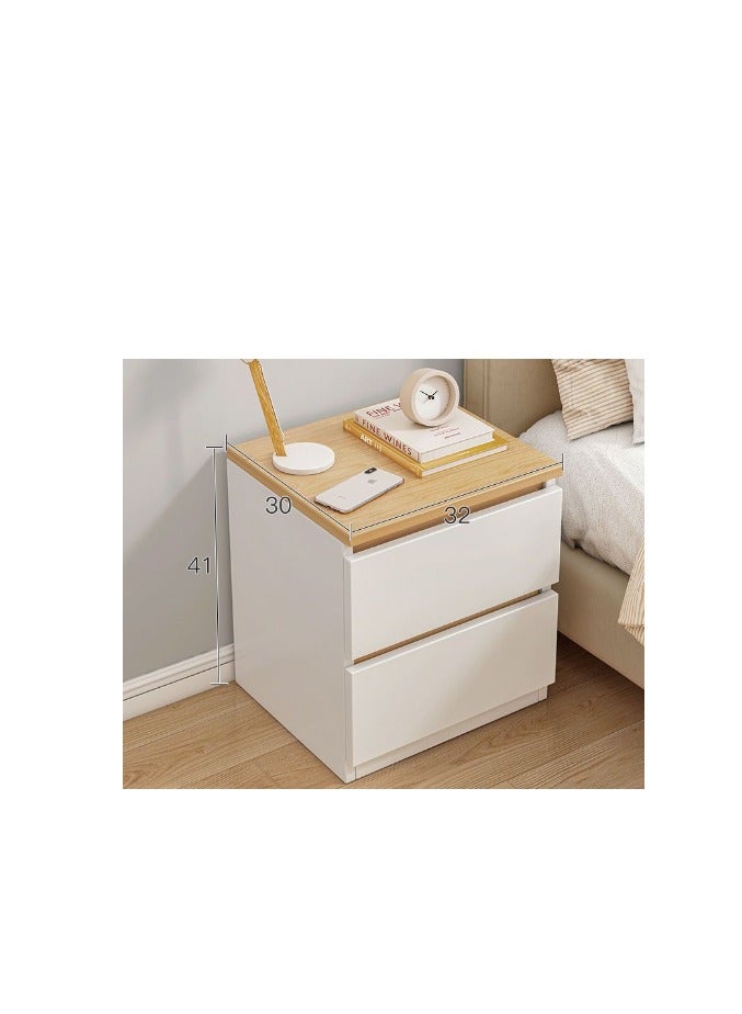 HOOKOR Bedside Table Simple Modern Bedroom Nightstands Wooden Minimalist Multi-function Light Luxury Style Bedside Storage Small Cabinet - Image 2