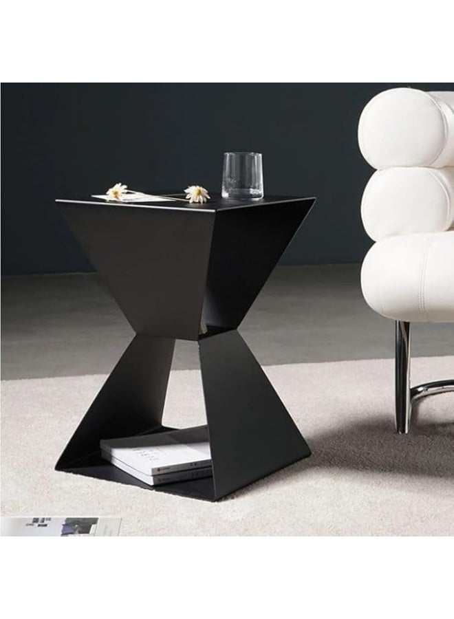 IRONWOOD Modern Side Table Geometric Pyramid Steel - 35x35x60cm