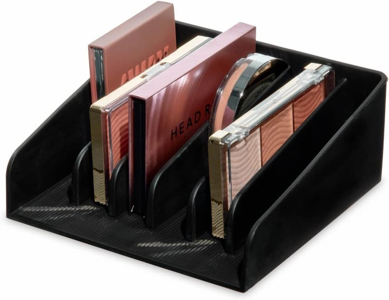 InterDesign iDesign The Sarah Tanno Collection Silicone Makeup Palette Holder and Cosmetic Organizer, Black