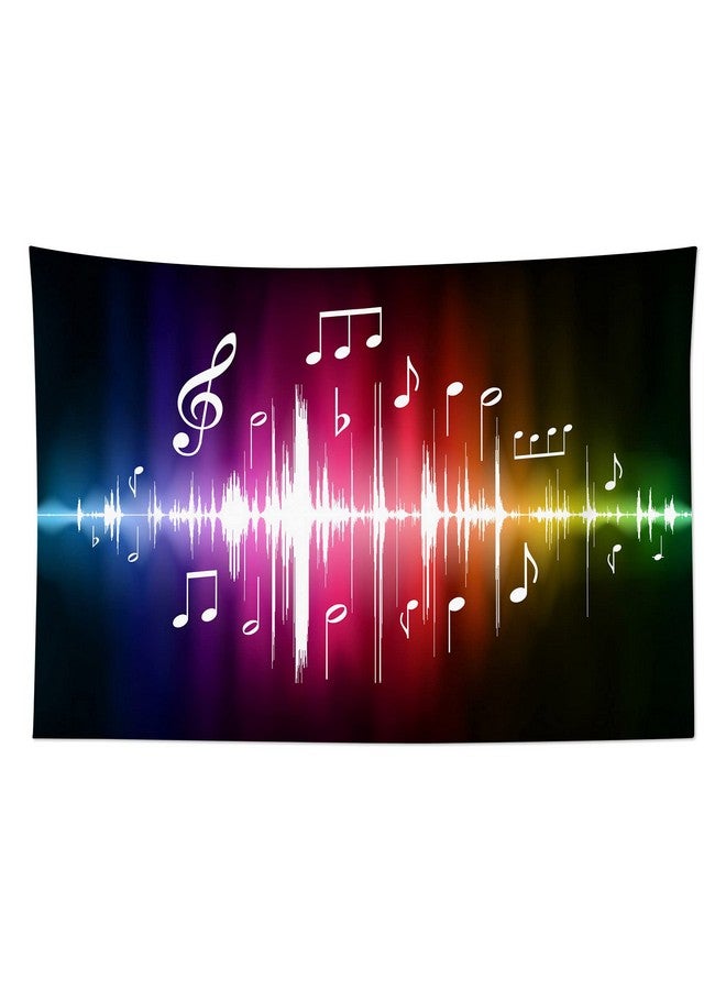 HVEST Music Tapestry Jumping Musical Notes Wall Hanging Hippie Wall Tapestries For Bedroom Living Room Dorm Party Wall Decor60Wx40H Inches - Image 4
