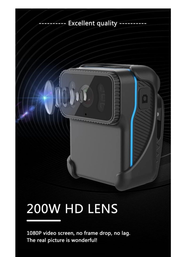 Police Body Cam with Night Vision and Audio Recording - Law Enforcement and Security Guard Device with 64G Memory - Wearable Mini WIFI Body Camera Recorder - Image 3