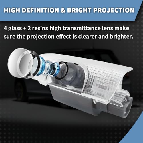 akarin LED Car Door Logo Lights Compatible for is F/is200t/is250 f sport/is300/is350/is350 f sport/is500 2015-2024 Courtesy Projector Laser Welcome Lamp Puddle Lights Kit Car Accessories (is 2015-2024) - Image 5