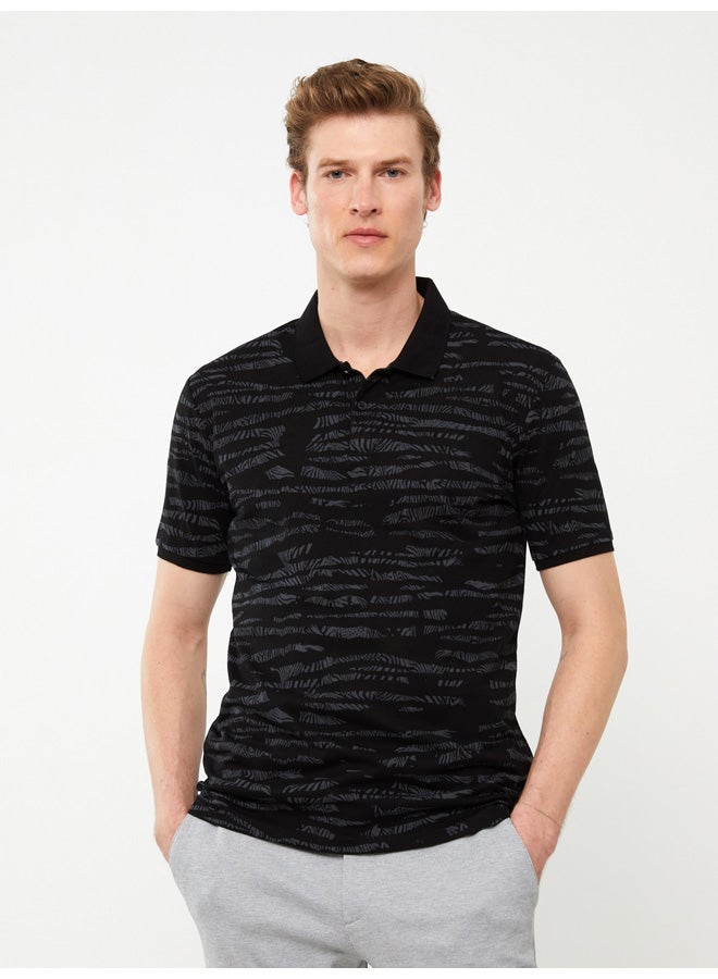 LC WAIKIKI Polo Neck Short Sleeve Patterned Pike Men's T-shirt  - Image 1