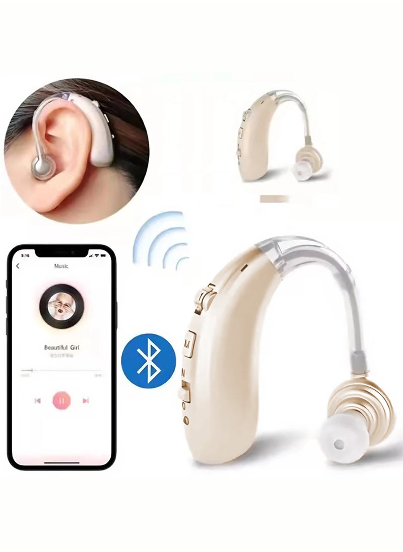 Generic - Bluetooth Rechargeable Hearing Aid, Digital Sound Amplifier with Noise Reduction, USB Charging, Adjustable Modes & Volume, for Seniors & Adults - Image 1