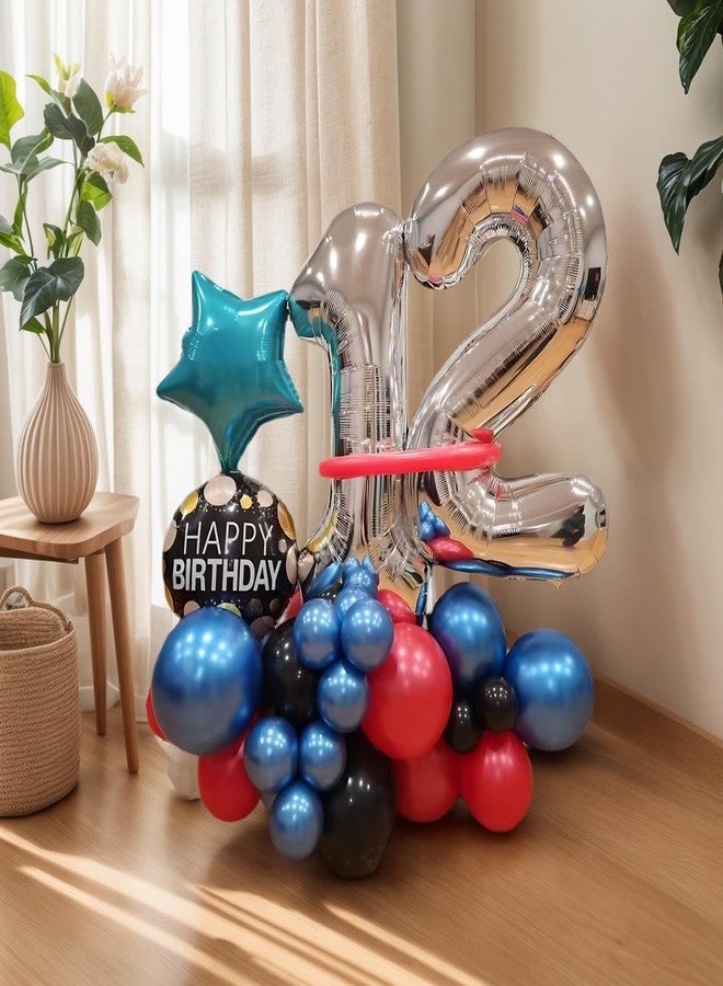 HAPNEWEY 10PCS 40 Inch Large Foil Number Balloons 0-9 Set - Reusable Metallic Argent Birthday Wedding Decorations - Image 4