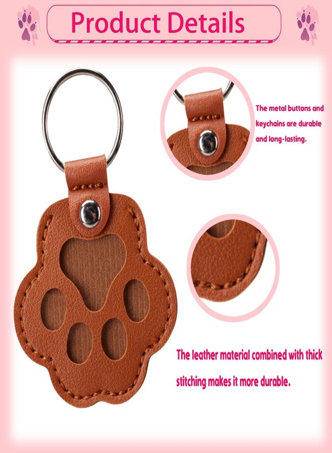 5 Pcs Pet Hair Storage Keychain，Paw Shaped Keychains, Dog &Cat-shaped Transparent Keychain, Pet Hair Memorial Gift,Memorial Keepsake - Image 3