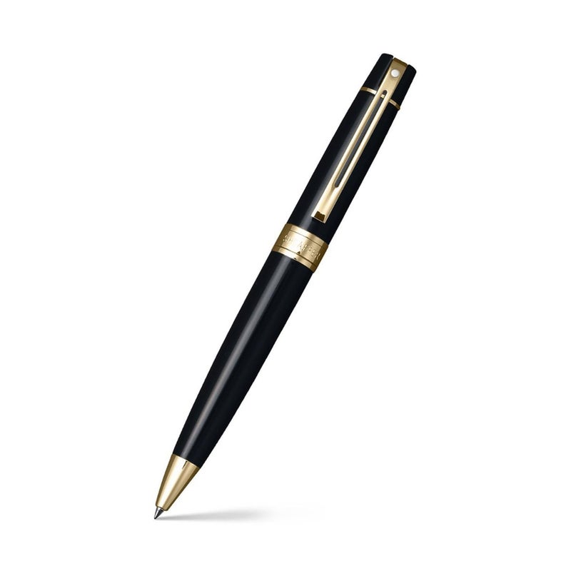 SHEAFFER قلم شيفر 300 E9325 أسود لامع مع تفاصيل باللون الذهبي - Image 1