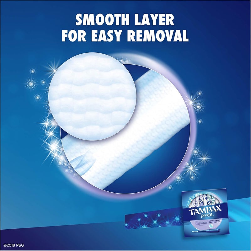 Tampax تامباكس بيرل بلاستيك تمبونز غير معطرة ليتس خفيف الامتصاص 36 قطعة عبوة من 2 - Image 5