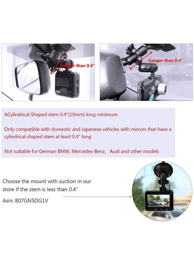 FPC - 360 Degrees Rotating Car Rearview Mirror Driving Recorder Bracket Holder for YI Cam DVR Camera DVRs Mount Bracket New - Image 1