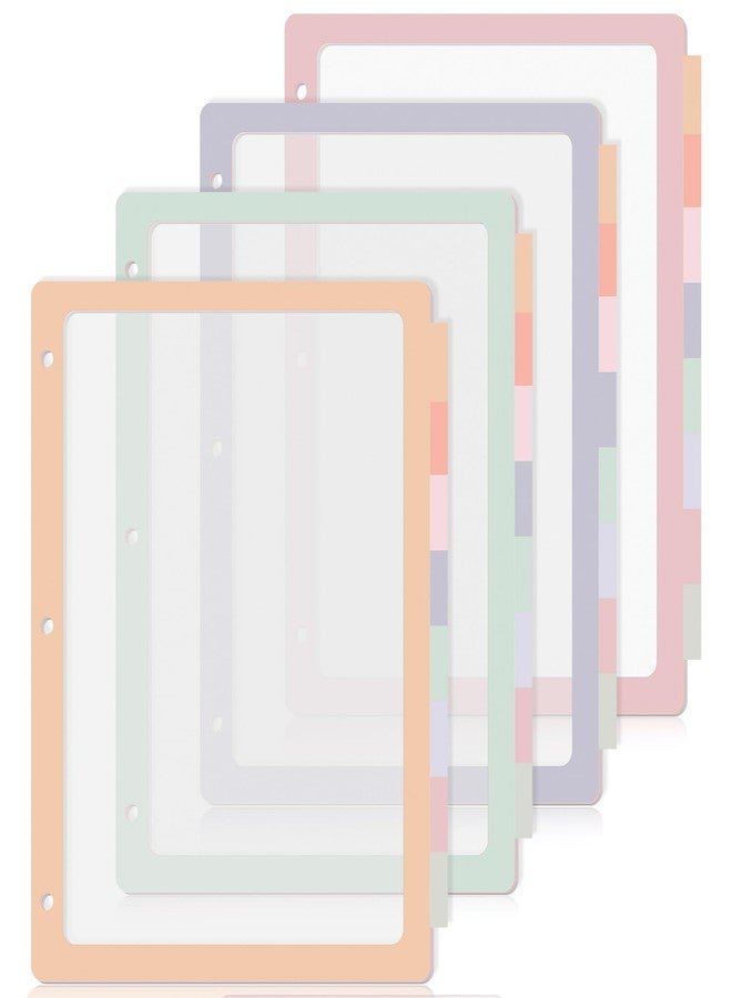 Chivertion 32 Pcs/4 Set 8 Tab Plastic Binder Dividers for 3 Ring Binders 8.5 x 11 Inch Multicolor Page Dividers Clear Dividers for 3 Ring Binder Page Protectors for School Office (Dream Color) - Image 1
