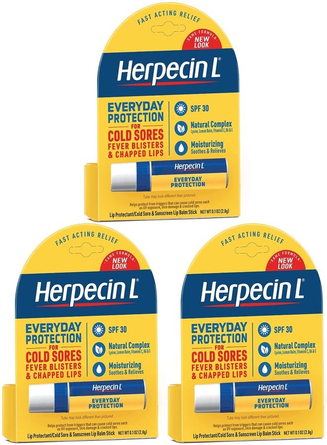 Herpecin L Lip Protectant Spf 30, 0.1 Oz (Pack of 3) - Image 1