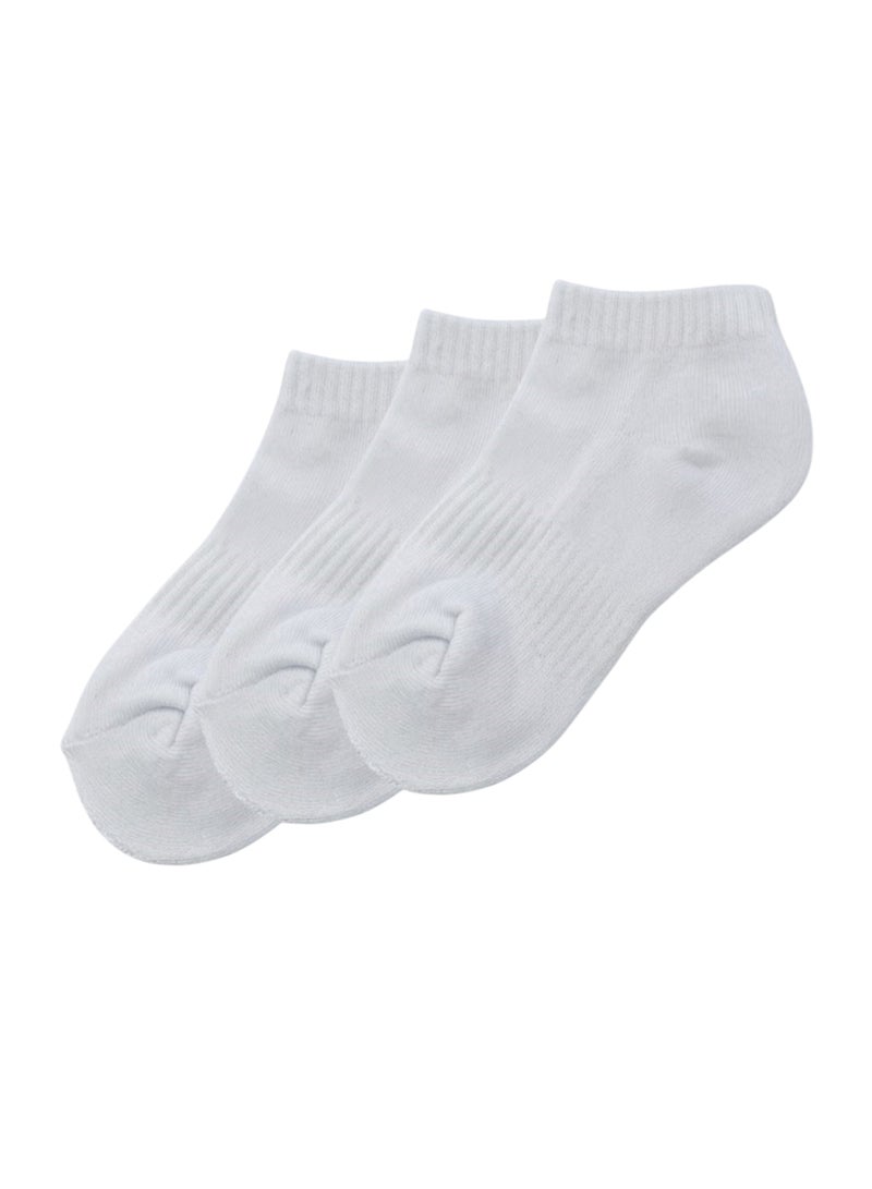 victor and jane White Cushioned Footbed Sports Trainers Socks 3 Pairs - Image 1