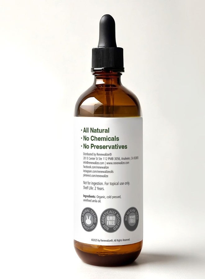 Renewalize Virgin Organic Amla Oil/Gooseberry – 4 fl oz | Cold Pressed, Unrefined from India | Hair Growth & Shine, Skin Hydration & Anti-Aging Support | Pure Natural Carrier Oil - Image 3