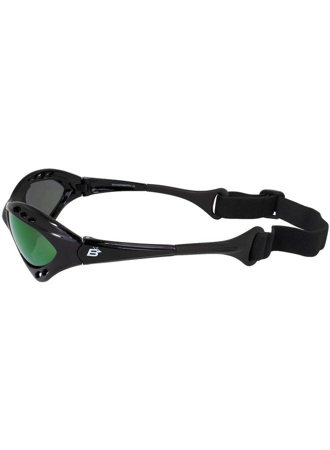 Birdz Eyewear Seahawk Water Sports Safety Goggles Jetski Kayaking Jet Ski Watersports Black Frames + Purple Reflectech Mirror Lenses - Image 3