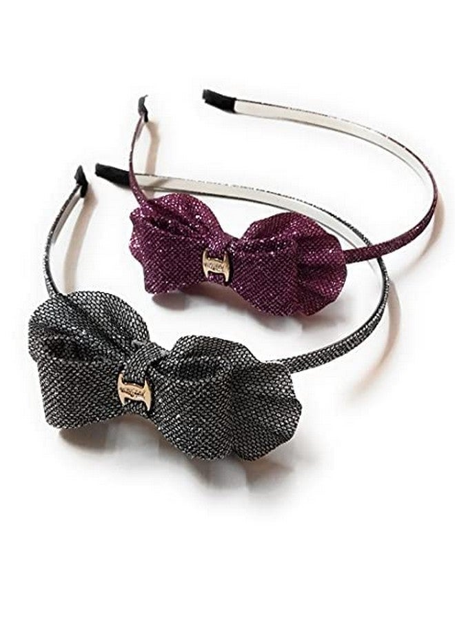 فافيلا إكسسوارات الشعر، فيونكات لامعة مزدوجة العقدة متصلة بشريط شعر من الفولاذ لطفلة/بنات/نساء. عبوة من 6 قطع. اللون-متعدد الألوان - Image 3