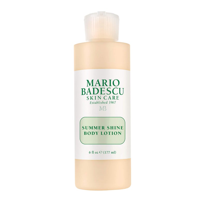 Mario Badescu Summer Shine Body Lotion Enriched with Vitamin A, Lightweight and Radiant, Non-Greasy Candlelit Glow Body Shimmer, Ideal for All Skin Types, 6 oz. - Image 1