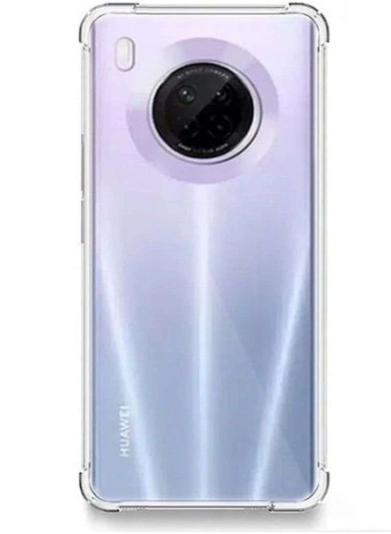 Huawei Y9a Case Clear Transparent Soft Gel TPU Reinforced Corners Cushion Bumper Shockproof Drop Protection Case Cover for Huawei Y9a Clear