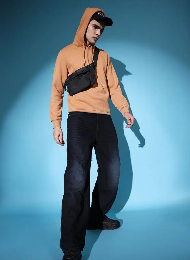 The Indian Garage Co Men Baggy Solid Mid-Rise Stretchable Jeans